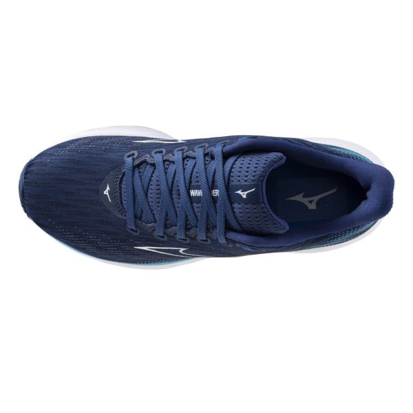 Mizuno Wave Rider 28 - Mens Running Shoes - Estate Blue/White/River Blue