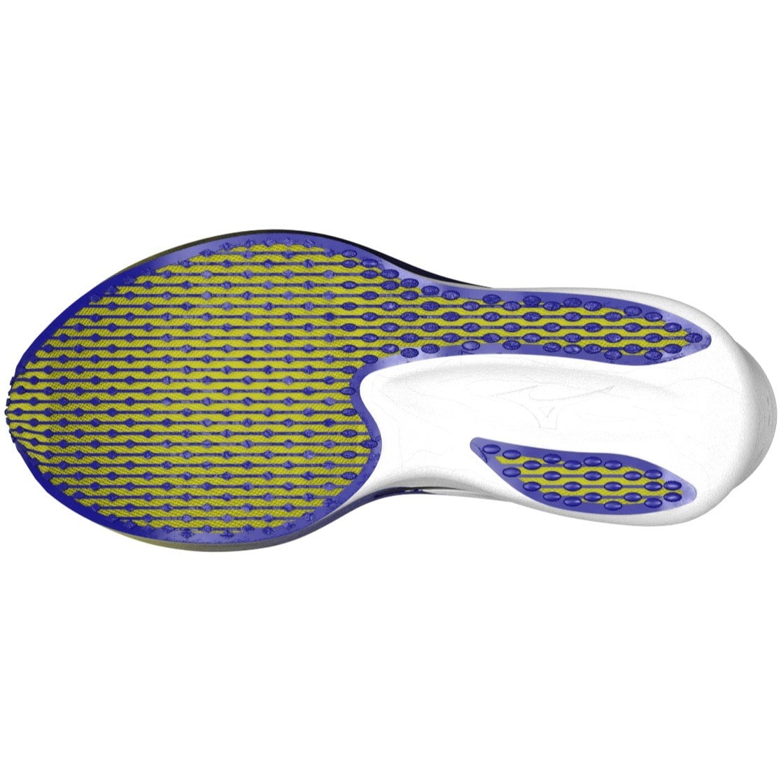 Mizuno Hyperwarp Elite - Unisex Racing Shoes - White/Lightning Yellow/Dazzling Blue