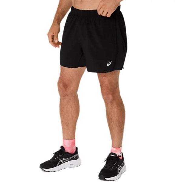 Asics Silver 5 Inch Mens Running Shorts - Performance Black