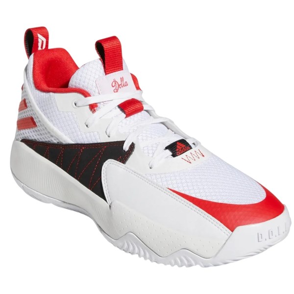 Adidas Dame Certified - Mens Basketball Shoes - Cloud White/Vivid Red/Dash Grey