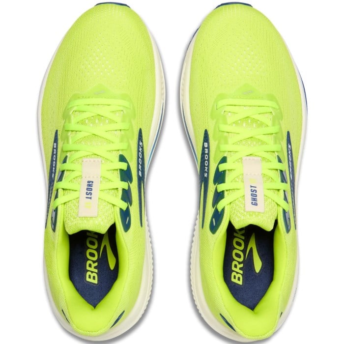 Brooks Ghost 17 - Mens Running Shoes - Acid Lime/Navy/White
