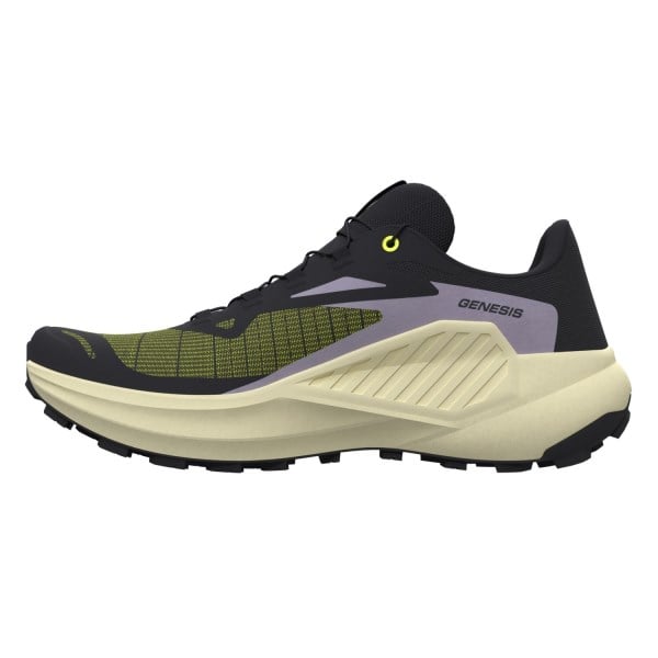 Salomon Genesis - Womens Trail Running Shoes - Black/Sulphur/Opetal