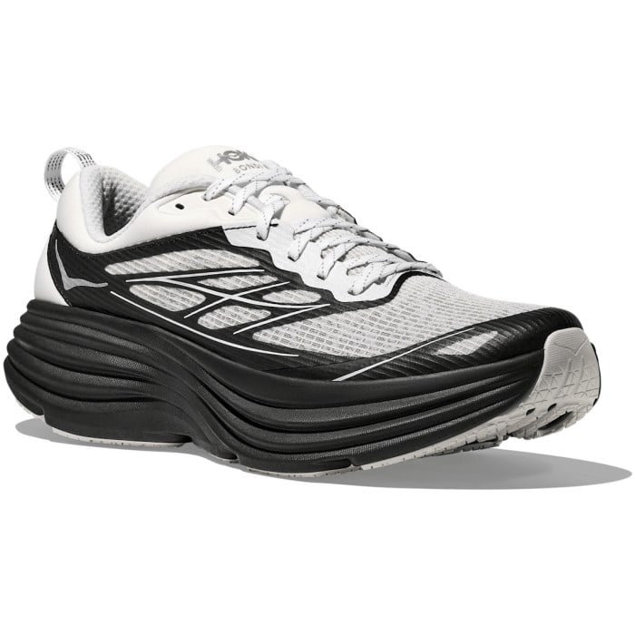 Hoka Bondi 8 TS Caged - Mens Walking Shoes - Frost/Black