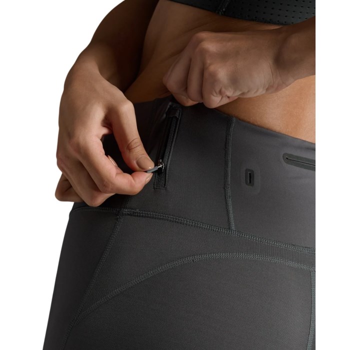 2XU Light Speed Mid-Rise Womens Compression Tights - Jupiter/Carbon Reflective