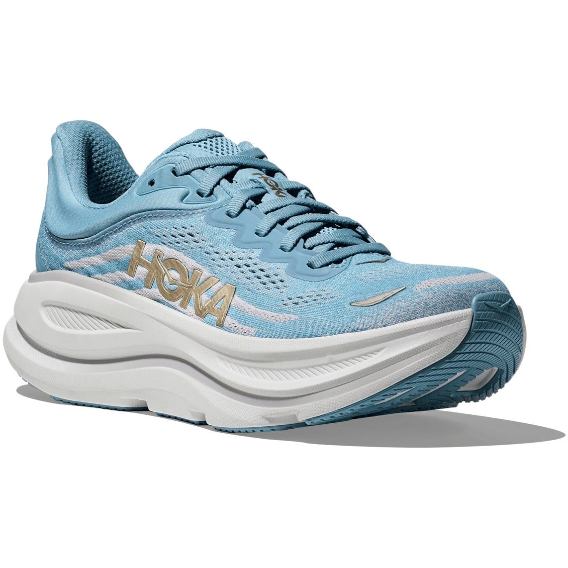 Hoka Bondi 9 - Womens Running Shoes - Raindrop/Ash Grey