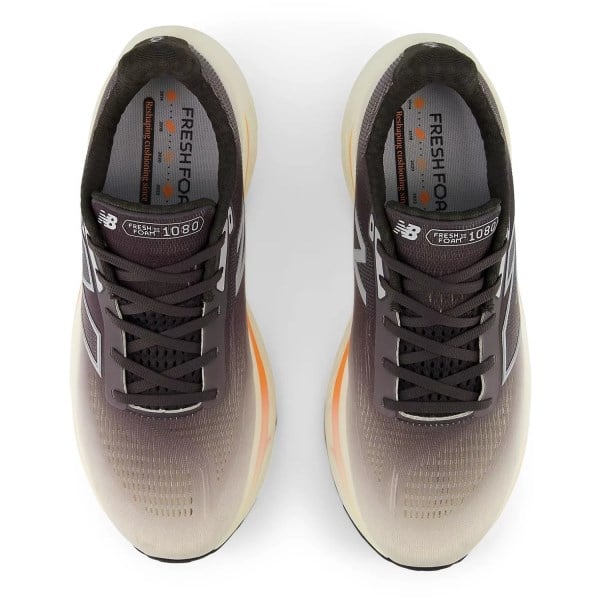 New Balance Fresh Foam X 1080v14 - Mens Running Shoes - Black/Cement Angora/Hot Mango