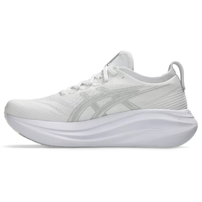 Asics Gel Nimbus 27 - Mens Running Shoes - White/Glacier Grey