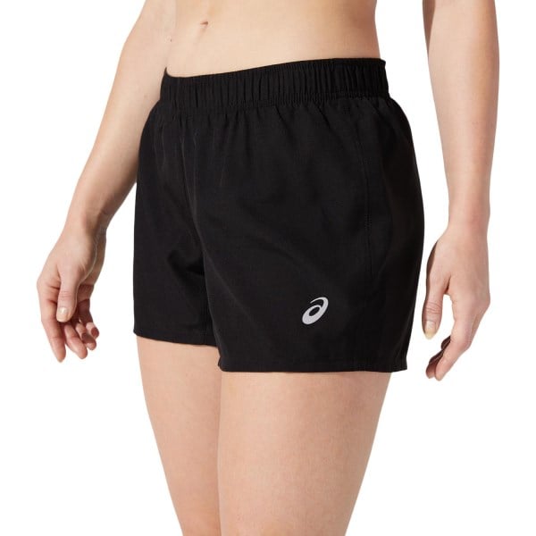 Asics Silver 4 Inch Womens Running Shorts - Performance Black