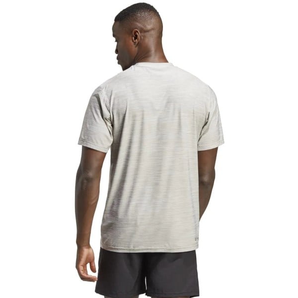 Adidas Train Essentials Mens Stretch Training T-Shirt - Solid Grey/White Black