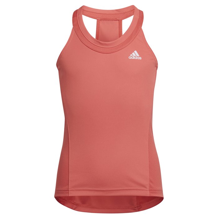 adidas Club Kids Girls Tank Top - Semi Turbo/White