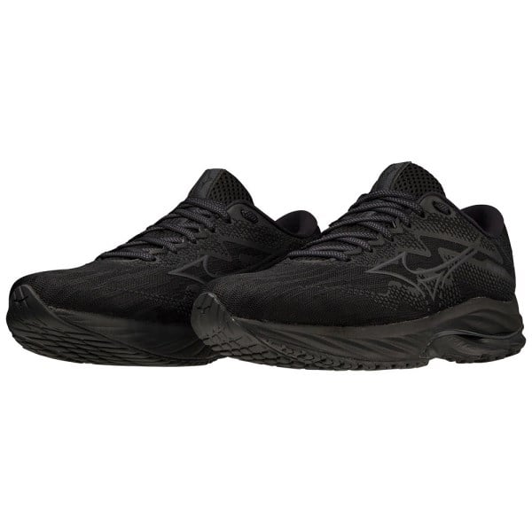 Mizuno Wave Rider 27 - Womens Running Shoes - Black/Ebony/Black