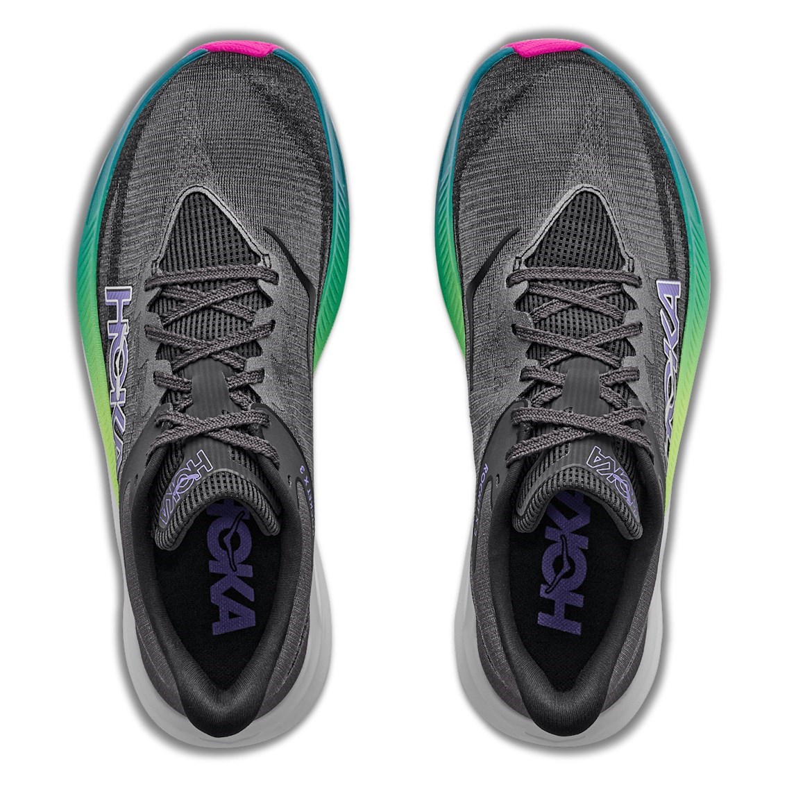 Hoka Rocket X 3 - Unisex Racing Shoes - Black/Neon Nebula - image 4