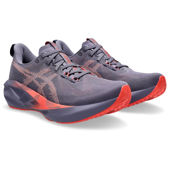 Asics Novablast 5 - Mens Running Shoes - Greyish Purple/Coral Reef