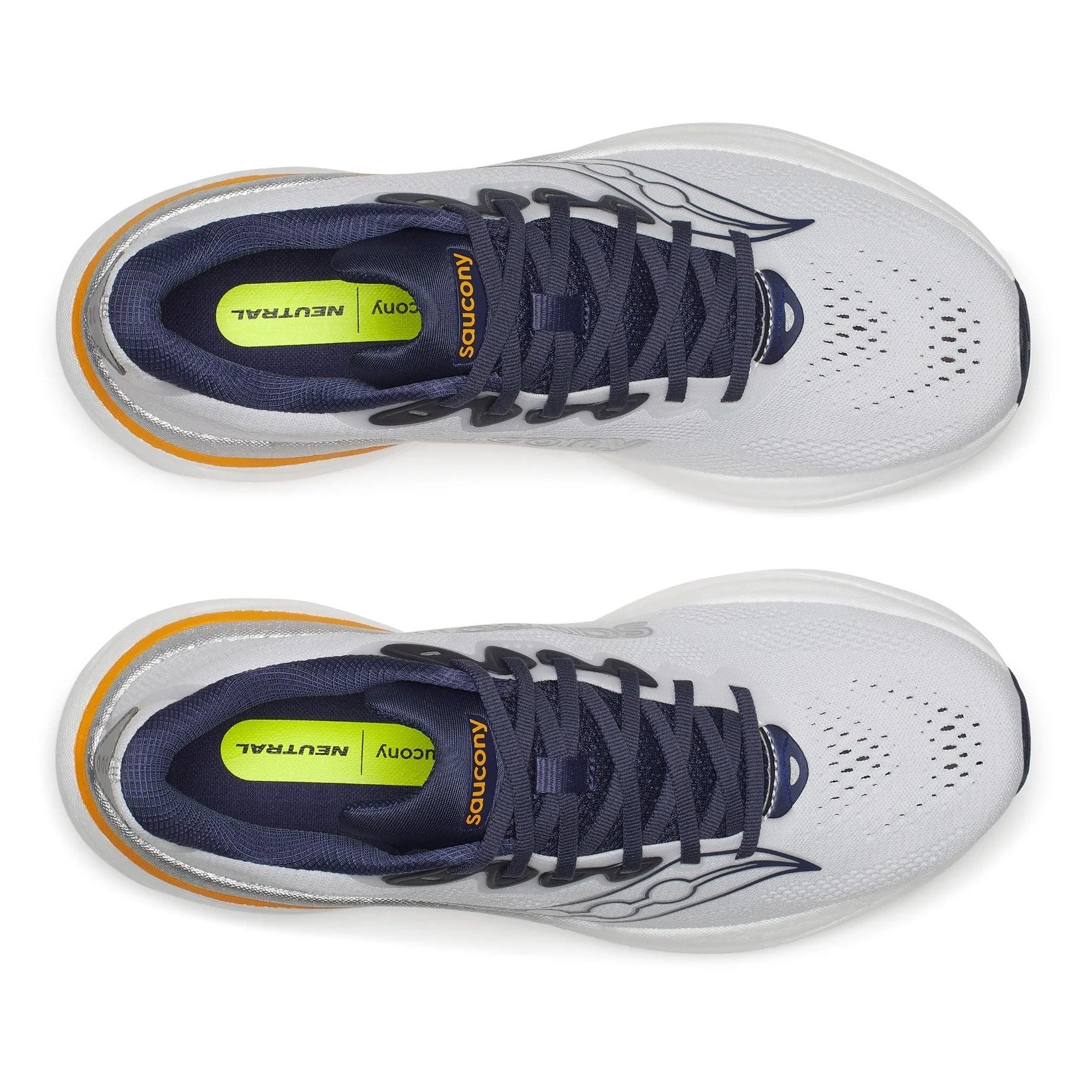 Saucony Ride 19 - Mens Running Shoes - White/Naval - image 3