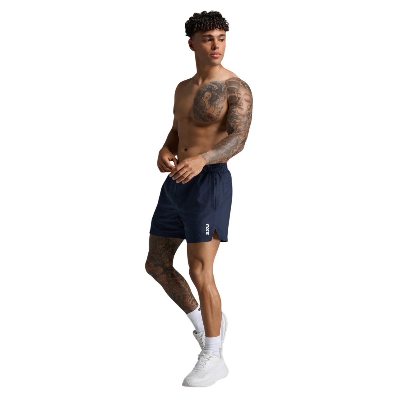 2XU Aspire 5 Inch Mens Running Shorts - Midnight/White