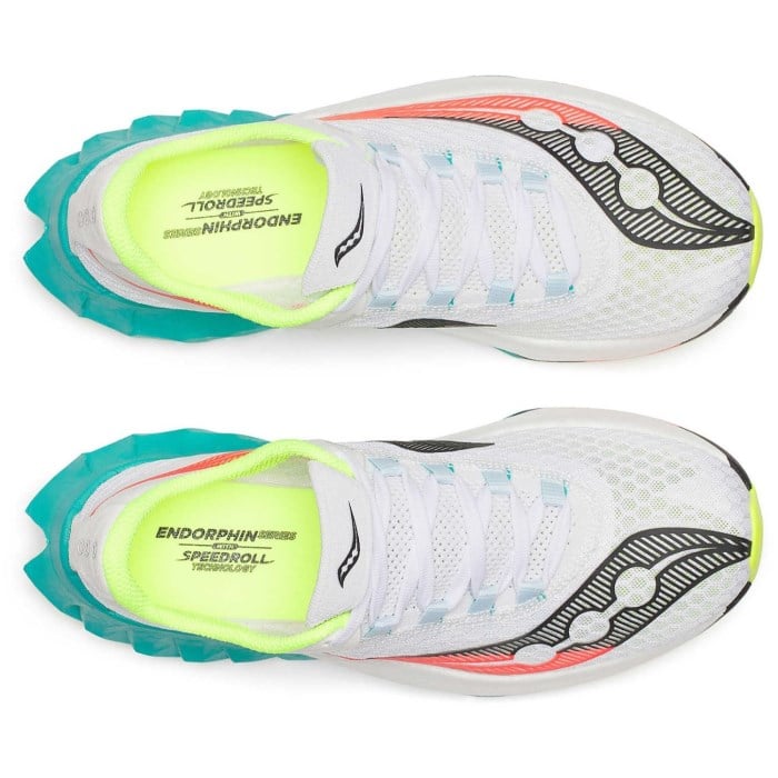 Saucony Endorphin Pro 4 - Womens Road Racing Shoes - White/Mutant