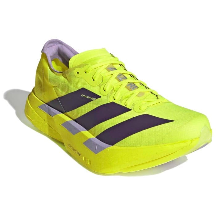 adidas Adizero Adios Pro 4 - Mens Racing Shoes - Solar Yellow/Aurora Plum/Powder Plum