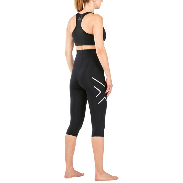 2XU Postnatal Active 3/4 Tights - Black/Silver
