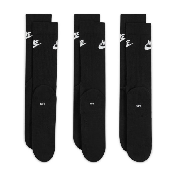 Nike Everyday Essential Crew Running Socks - 3 Pack - Black