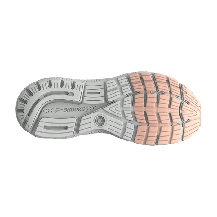 Brooks Ghost 16 - Womens Running Shoes - White/Bluewash/Peach
