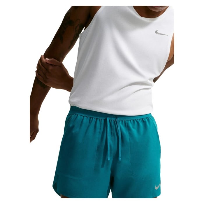 Nike Stride Mens Dri-FIT 5 Inch Brief-Lined Running Shorts - Bright Spruce/Reflective Silver - image 5