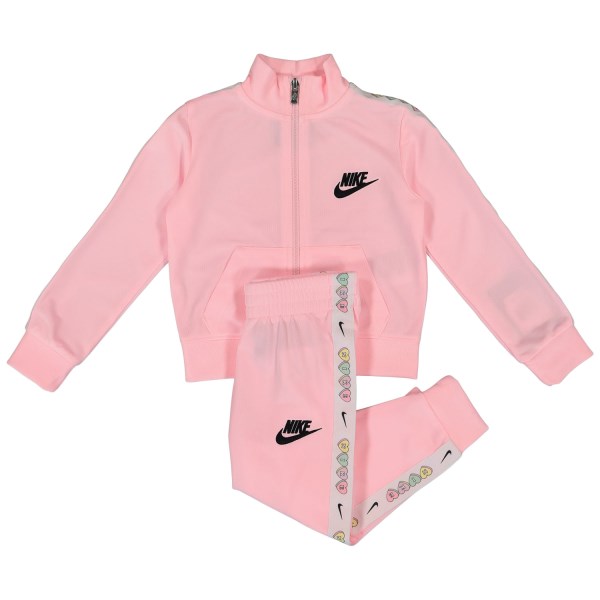 Nike Heart Trim Tricot Kids Girls Tracksuit Set - Arctic Punch