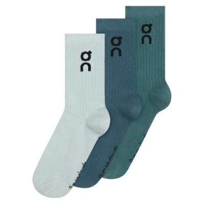 On Running Crew Logo Sock High - 3 Pack - Brook/Storm