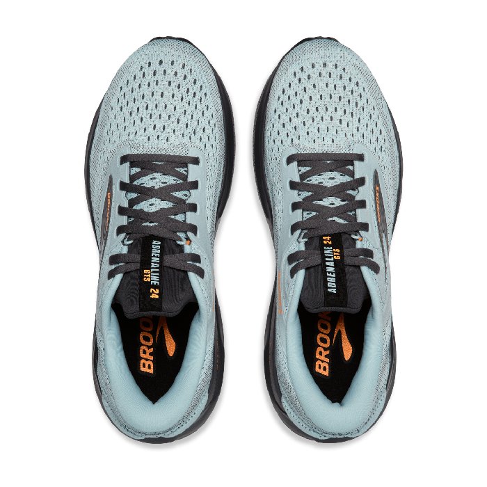 Brooks Adrenaline GTS 24 - Mens Running Shoes - Winter Sky/Ebony/Orange