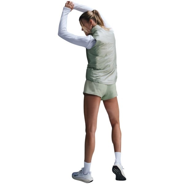 Nike Womens One Dri-Fit Mid Rise Breif Lined Graphic Shorts - Jade Horizon/Light Silver