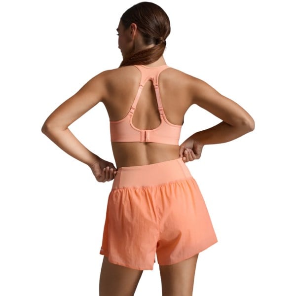 2XU Womens Aero Medium Impact Bra - Digital Peach/White Reflective