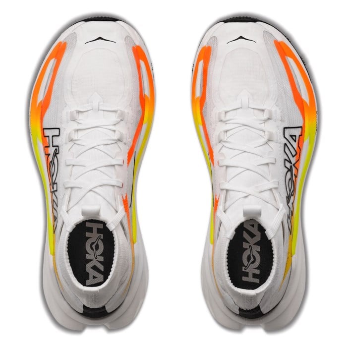 Hoka Tecton X 4 - Womens Trail Running Shoes - Frost Neon/Tangerine - image 4