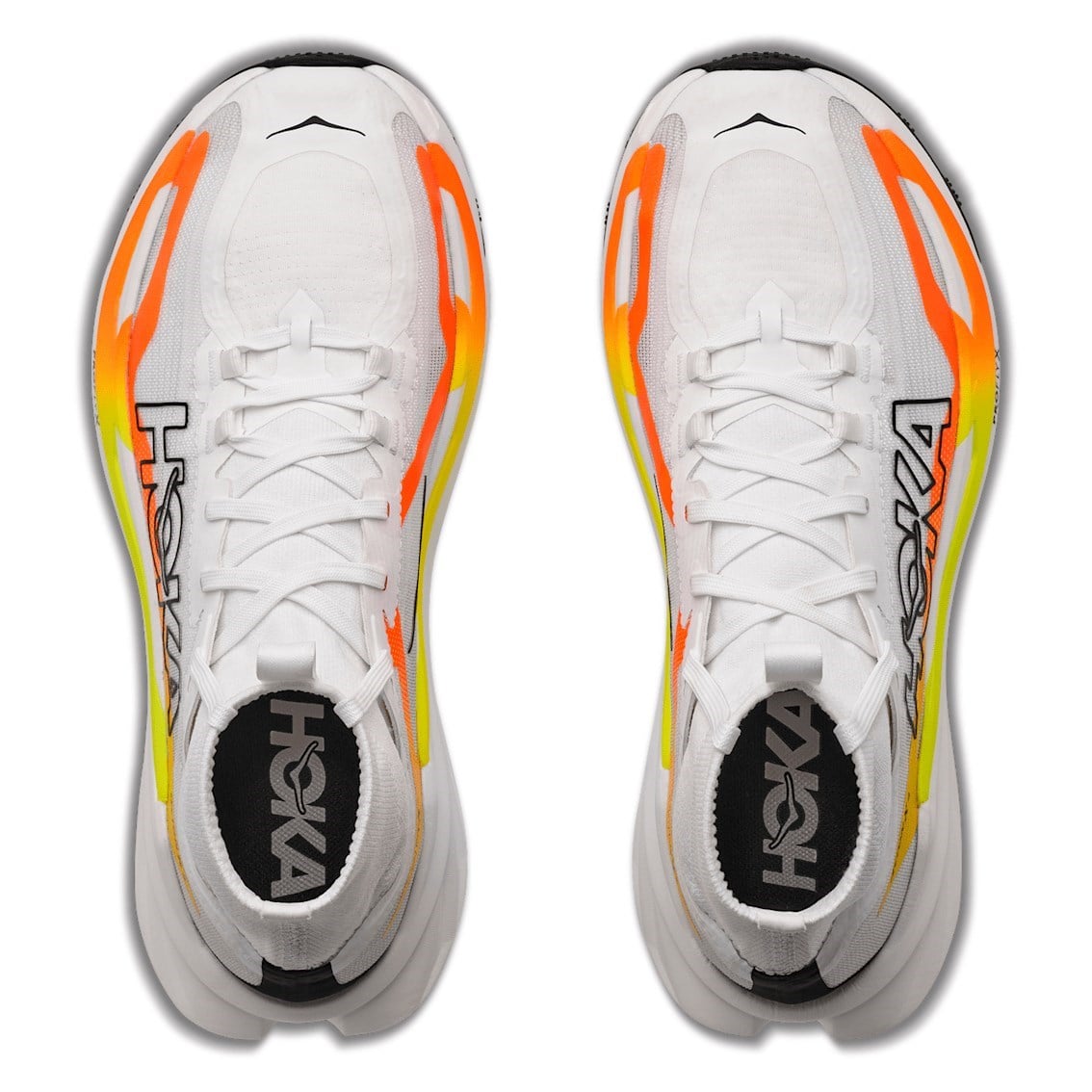 Hoka Tecton X 4 - Womens Trail Running Shoes - Frost Neon/Tangerine - image 4