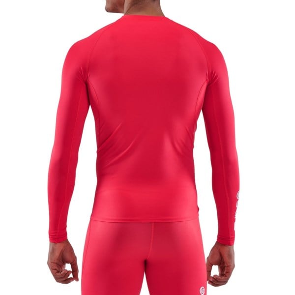 Skins Series-1 Mens Compression Long Sleeve Top - Red
