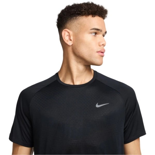 Nike Dri-FIT Stride ADV Running T-Shirt - Mens - Black/Reflective Silver
