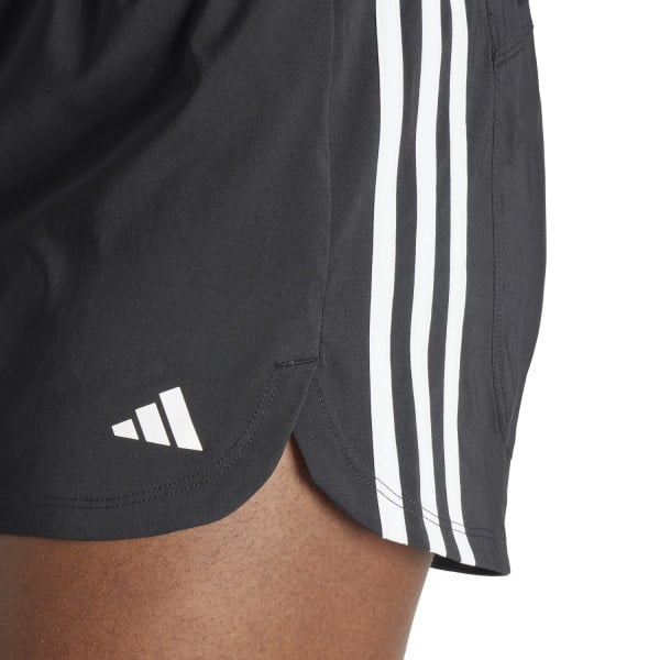 adidas Womens Pacer Training Woven Hi-Rise Shorts - Black/White