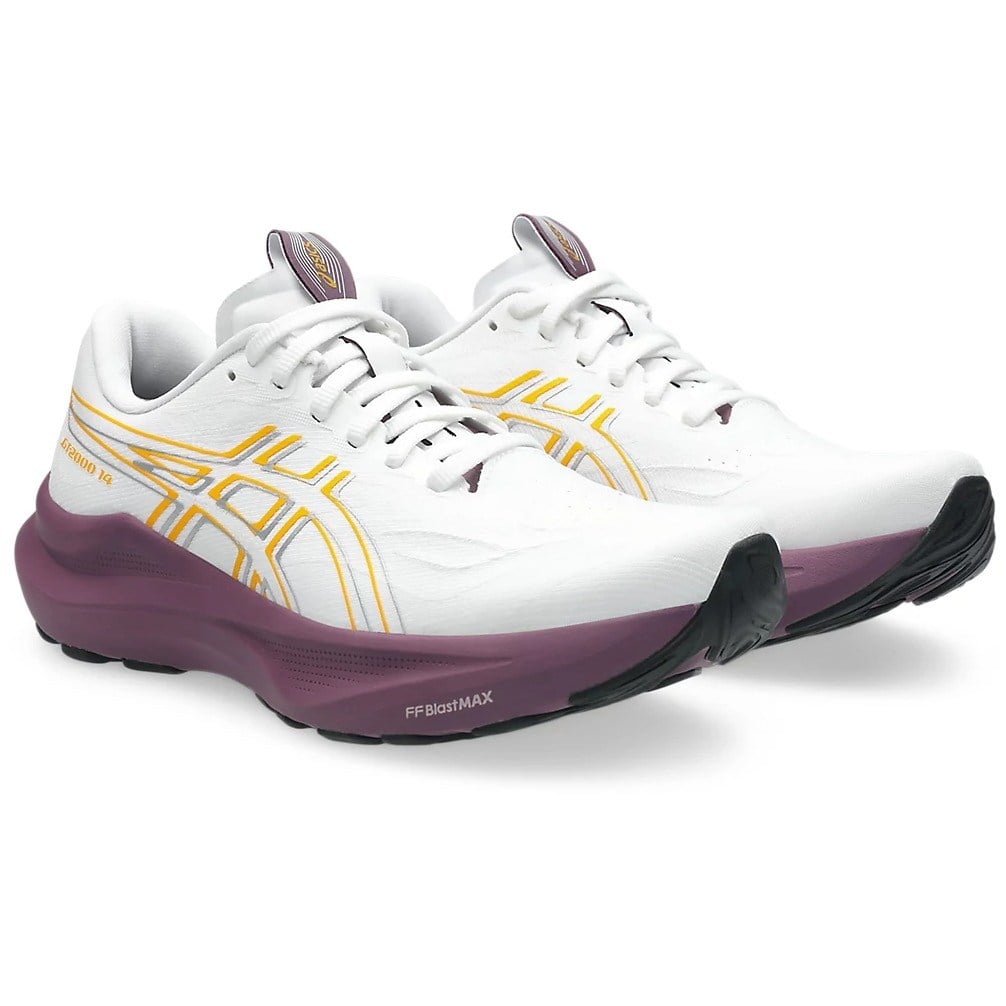 Asics GT-2000 14 - Womens Running Shoes - White/Yamabuki