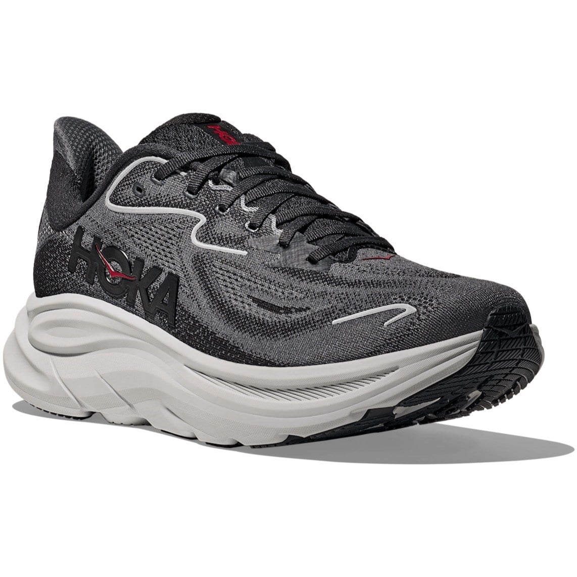 Hoka Clifton 10 - Mens Running Shoes - Carbon Black/Satellite Grey