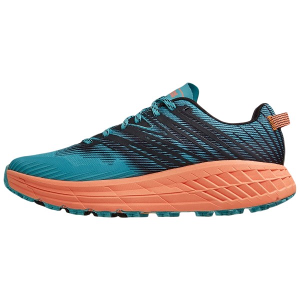 Hoka Speedgoat 4 - Womens Trail Running Shoes - Aquarelle/Cantaloupe