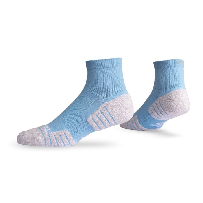 Lightfeet Performance Unisex Quarter Length Socks - Soft Blue