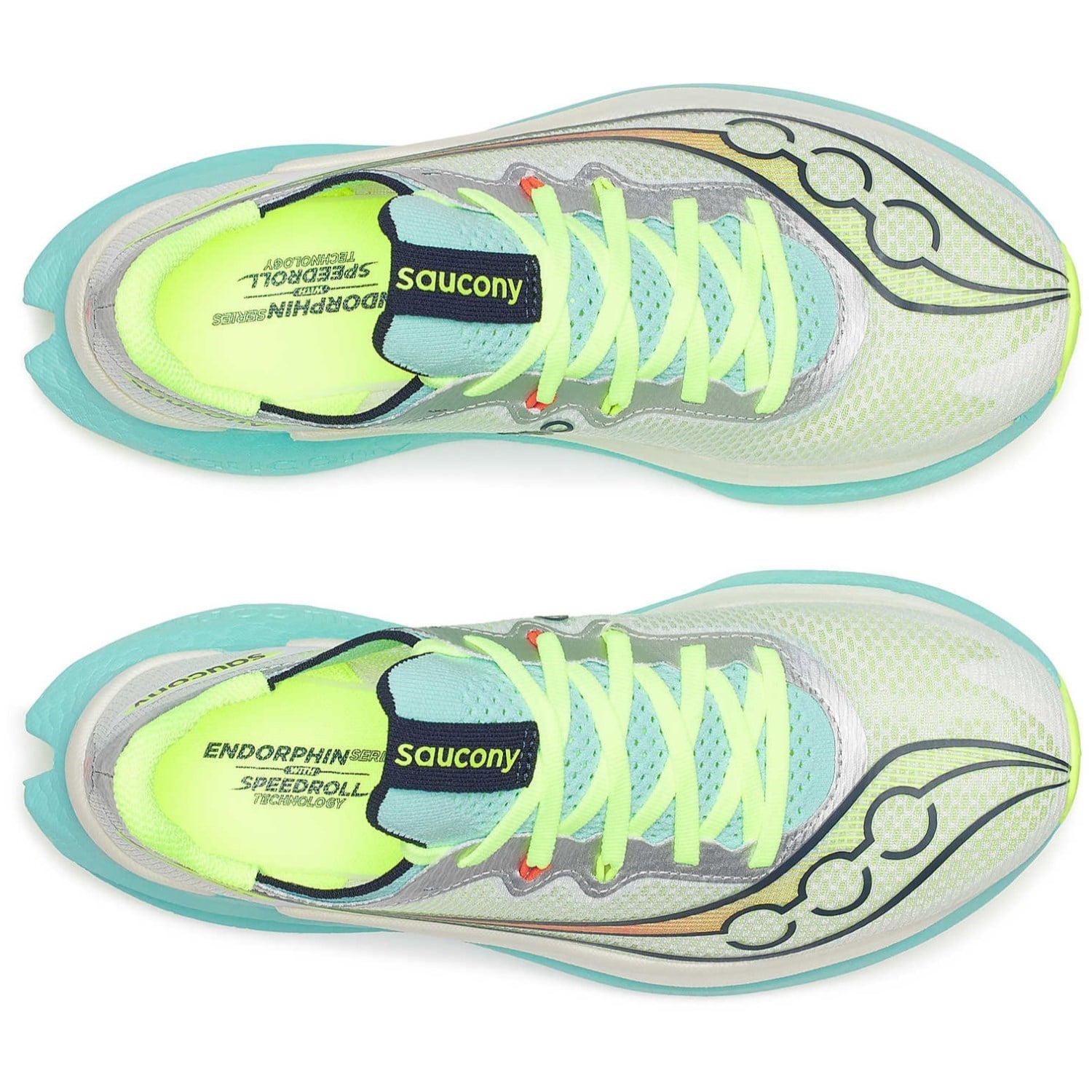 Saucony Endorphin Pro 5 - Womens Racing Shoes - White/Splash