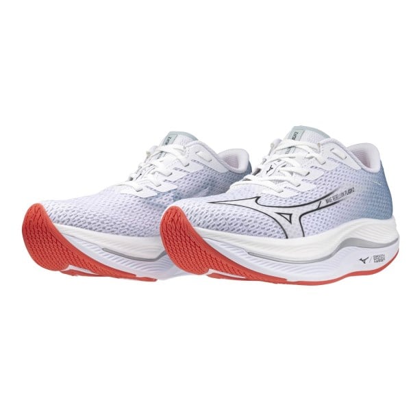 Mizuno Wave Rebellion Flash 2 - Womens Running Shoes - White/Black/Grey Mist