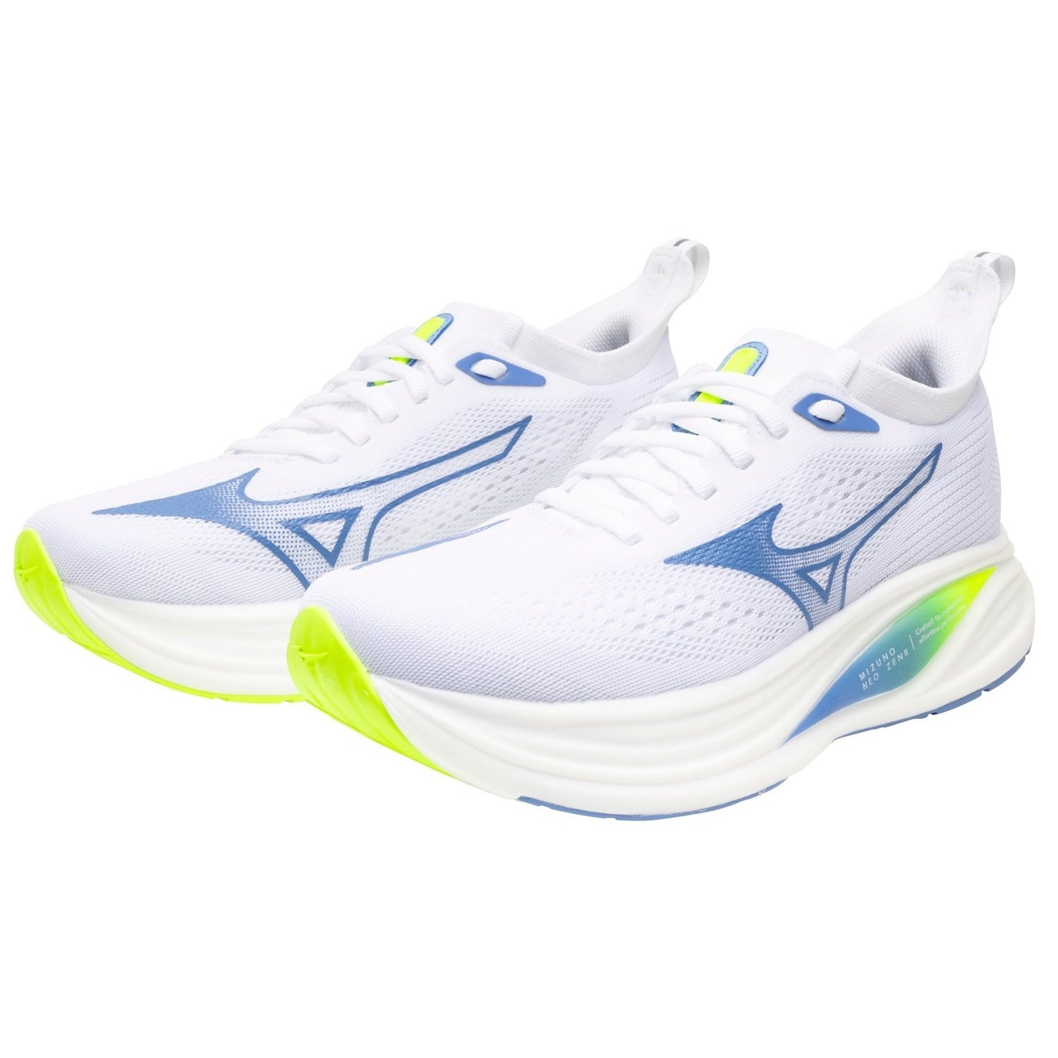 Mizuno Neo Zen 2 - Womens Running Shoes - White/Ultramarine/Lightning Yellow