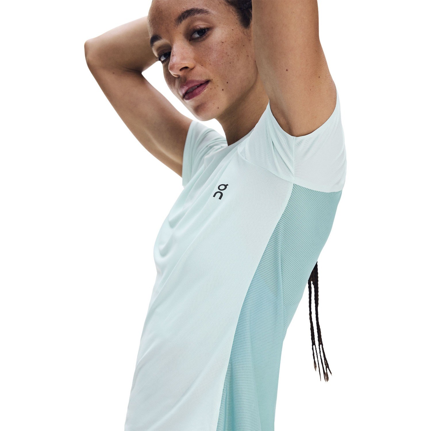 On Running Performance-T Womens Running T-Shirt - Flurry/Aquamarine - image 3