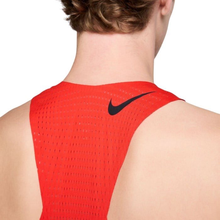 Nike Aeroswift Dri-Fit ADV Mens Running Singlet - Light Crimson/Black