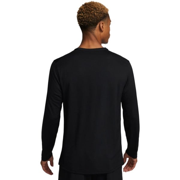 Nike Miler Dri-FIT UV Mens Long-Sleeve Running Top - Black