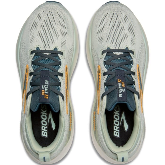 Brooks Glycerin GTS 22 - Mens Running Shoes - Smoke/Stormy/Orange