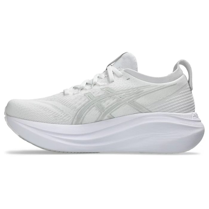 Asics Gel Nimbus 27 - Womens Running Shoes - White/Glacier Grey