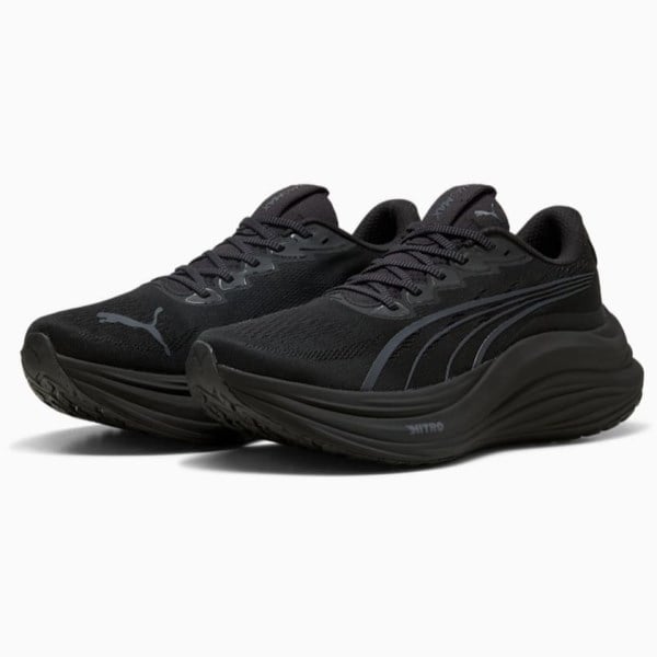 Puma MagMax Nitro - Mens Running Shoes - Black/Galactic Gray