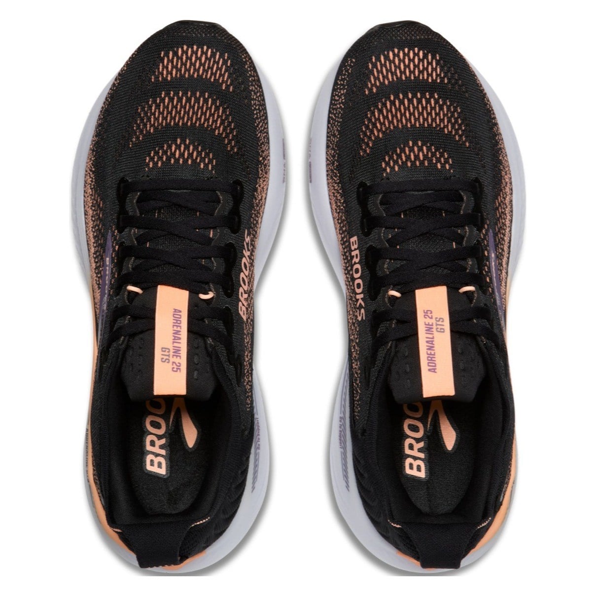 Brooks Adrenaline GTS 25 - Womens Running Shoes - Black/Peach/Mullied Grape - image 3