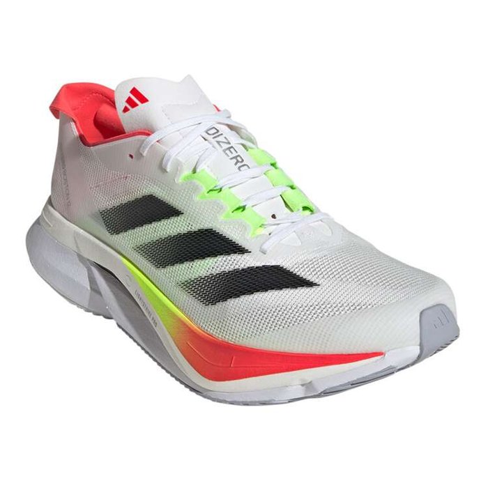 Adidas Adizero Boston 12 - Mens Running Shoes - Cloud White/Core Black/Lucid Red